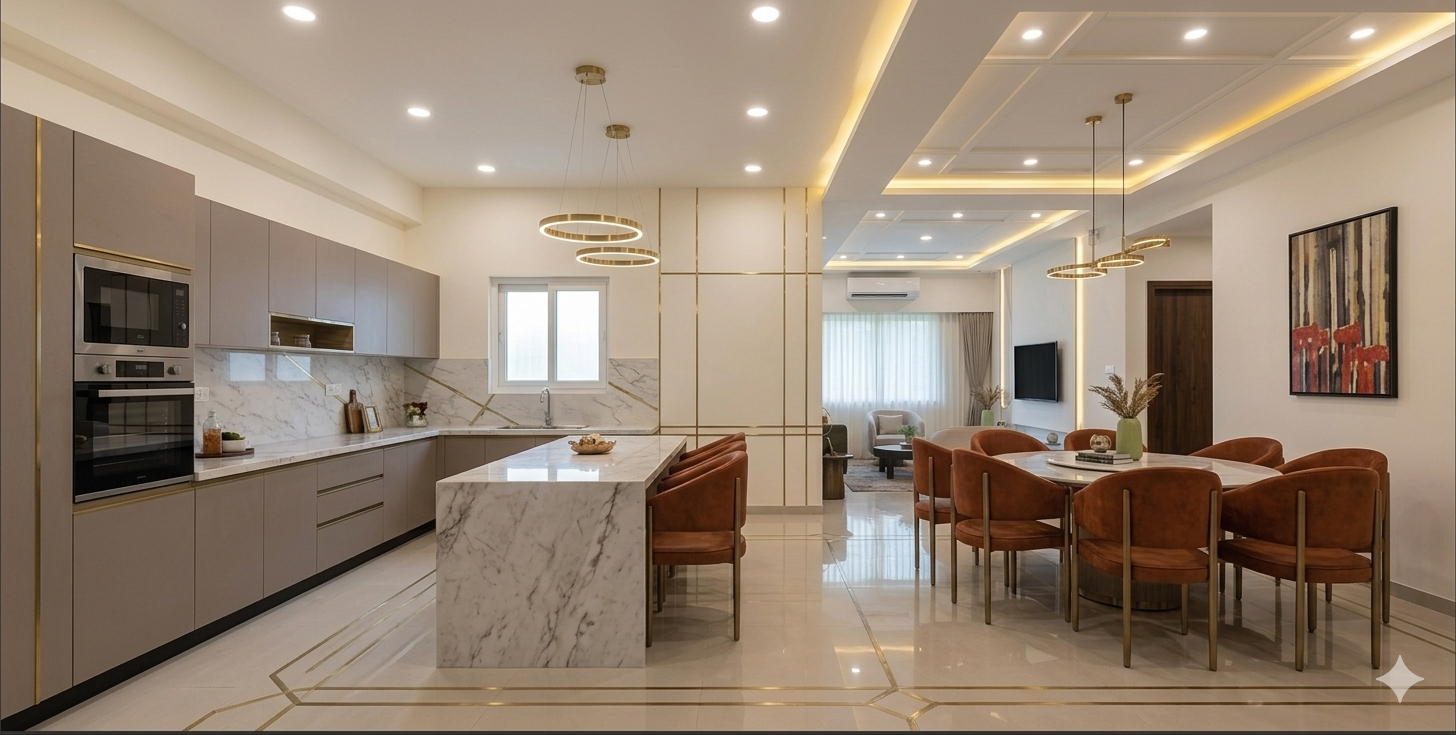 Adarsh Welkin Park apartment kitchen interior